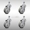 Service Caster 4 Inch SS Gray Polyurethane Wheel Swivel 1/2 Inch Threaded Stem Caster Set SCC SCC-SSTS20S414-PPUB-121315-4 - alternate 1